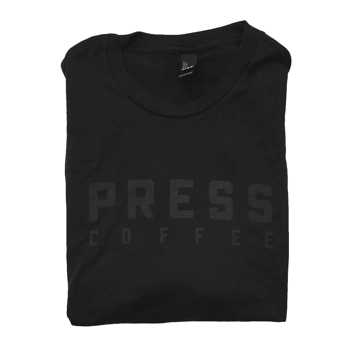Black on Black Logo Tee | Press Coffee Roasters