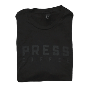 Black on Black Logo Tee | Press Coffee Roasters